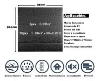 20 piezas Panel decorativo Autoadhesivo 3d Para Pared Espuma Ladrillo, 38CM * 35CM - details 5