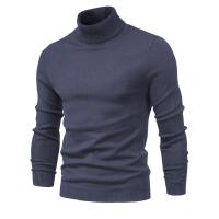 Suéter grueso de invierno de cuello alto para hombre, suéter informal de cuello alto de color sólido, cálido y ajustado, jersey de cuello alto para hombre - details 24