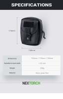 Bolsa de Utilidad Nextorch V13 para Linterna con Dual Compartimento Adecuada para Ancho de Cinturón ≤ 55mm Tamaño 150 × 170 × 150mm Material Nylon Fibra de Vidrio - details 4