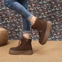 Botas cortas y tobilleras de suela gruesa cómodas para caminar al aire libre para mujer con logo de Dropshipping invierno nieve - details 9