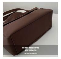 Quiero este bolso de gran capacidad, bolso de hombro informal de moda, bolso vintage mate para las axilas - details 1