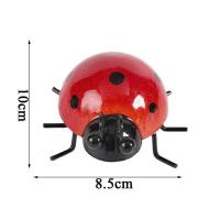 Estatua de Mini Metálica de Ladybug Beetle para Decoración del Hogar Adorno de Pared Colgante para Jardín Patio Figura de Escultura Exterior - details 3