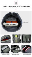Mochila de Montañismo para Acampar y Senderismo de 75L con Cubierta de Lluvia Bolsa Deportiva al Aire Libre de Nylon Capacidad 60-80 Litros Peso 40-50kg - details 4