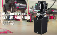 SucceBuy Unidad de energía hidráulica de 14 cuartos, bomba de elevación de automóvil de 2950 PSI, paquete hidráulico de remolque de descarga, 230 V 60 Hz 1 PH, taller de reparación de automóviles, tanque de depósito de aceite - details 0