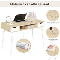 Compartimento Abierto, Mesa de Oficina, Marco de Acero, Madera, Roble, TSG19hei - details 1