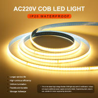 Tira de luces LED COB de 220V y 240V para interior, cinta Flexible no impermeable, superbrillante, RA90, 240LED/m, 5M, 10M/rollo, sin energía - details 6