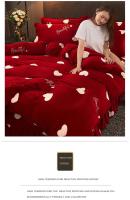 Seta de Cama de Lujo con Estampado Geométrico de Mink Cashmere Duarte de Terciopelo Cálido para Invierno Tamaño King 220x240 - details 3