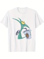 Camiseta con gráfico desgastado 'I Am Panic' Hercules: camisa de algodón blanca para hombre para amantes de la mitología y los dibujos animados - details 1