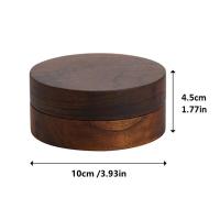 Ceniceros de madera de nogal con tapa, Cenicero cubierto a prueba de viento, revestimiento de acero inoxidable, Cenicero interior y exterior para el hogar - details 2