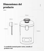 Tarro de café en grano de grado alimenticio, con monitor de humedad y doble capa para almacenamiento. Disponible en dos colores - details 12