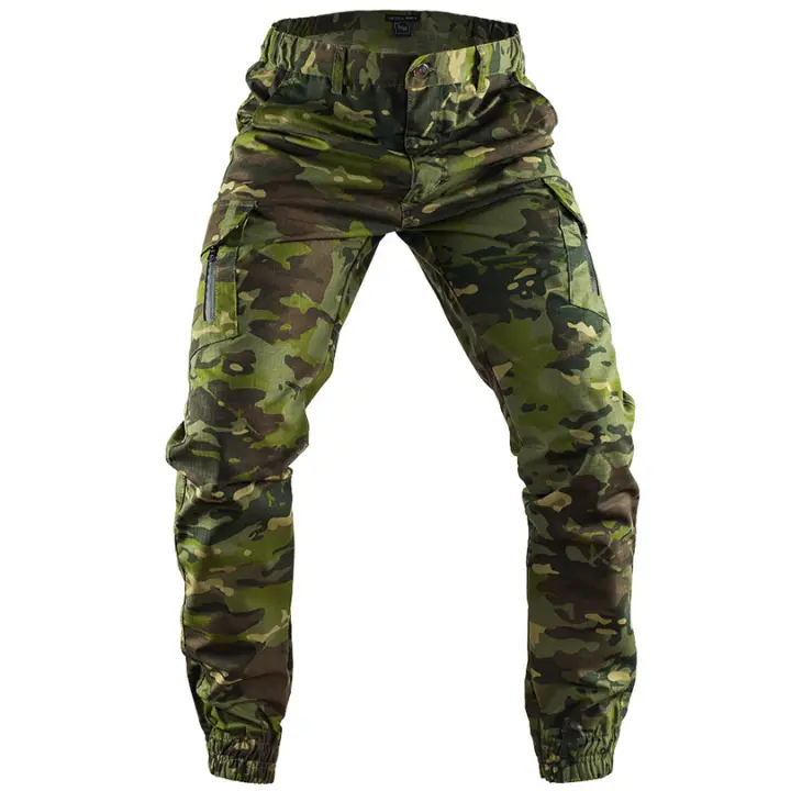 Pantalones Tácticos de Camuflaje para Hombres Ropa de Trabajo Mecánica Resistente al Desgaste para Senderismo y Uso Diario Material de Poliéster y Algodón - 1