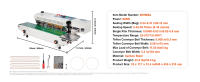 SucceBuy Máquina de sellado continuo de bolsas Sellador de banda horizontal de 0,24-0,47 pulgadas de ancho con control de temperatura digital Acero inoxidable para bolsas de plástico de 0,02-0,8 mm - details 7