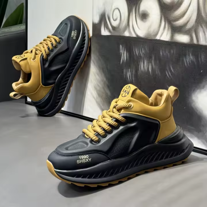 Nuevos Zapatos De Suela Gruesa Para Aumentar, Versátiles Zapatos Deportivos Y De Ocio Transpirables De Suela Blanda - 1