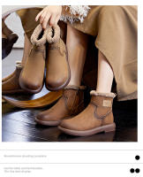 Nuevas botas de nieve de terciopelo cálidas botas de mujer botas cortas casuales versátiles - details 18