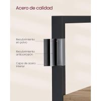 Estantería de Almacenamiento, con 14 Estantes, Marco de Metal, para Sala de Estar, Estudio, Oficina, Estilo Industrial, 24 x 158 x 166 cm, Marrón Rústico y Negro - details 20