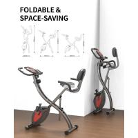 Bicicleta Estática Plegable, Fitness Bicicleta de Ejercicio con respaldo, Banda de Resistencia, 8 Niveles de Resistencia Magnética,Sensor de Pulso, Altura Ajustable, Peso Máx 120 kg… - details 5