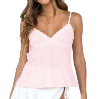 Camiseta rosa sin tirantes con Ence para Mujer, top Y2K Fairy Grunge, cuello en V, camiseta sin mangas, streetwear verano 2000 - details 4