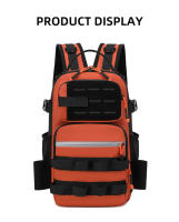 Mochila táctica para señuelos de pesca con soportes para caña, accesorios para cajas de peces grandes, para acampar al aire libre, senderismo, caza, bolso de hombro de viaje - details 17