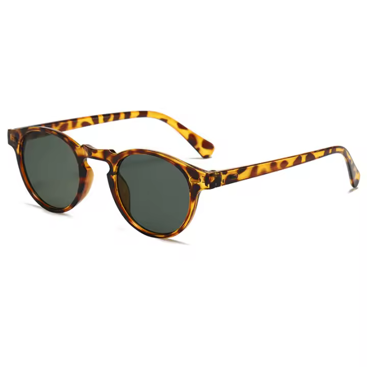Nuevas gafas retro artísticas redondas japonesas y coreanas Beige Chic Nail gafas de sol y América Cross Border Sun Shade gafas de sol moda - 1