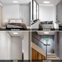 Iluminación Interior de Estilo Plafón LED Goeco Ultrafino de 2PCS Blanco Frío 6500K 24W/36W IP54 - details 6
