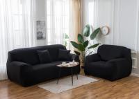 Fundas de Sofá Elásticas de Color Sólido Cubiertas de Esquina de Sección Gruesas para Sala de Estar - details 19