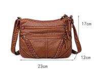 Bolso de mujer para un solo hombro,Estilo retro,Bolsos de cuero suave - details 0