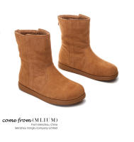 Nuevas botas apilables versátiles casuales botas cortas retro de fondo plano botas de mujer de terciopelo - details 3