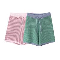 Conjunto de Moda para Mujer OUWU Camisa con Cuello de Raya y Pantalones Cortos Elásticos - details 1