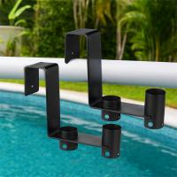 Ganchos para colgar valla de piscina de alta resistencia, herramienta de limpieza de piscinas de fácil instalación, organizador multifuncional para ahorrar espacio, 2 uds. - details 1