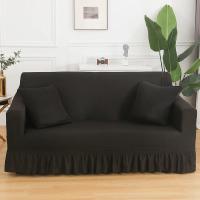 Fundas de sofá elástica de alta elasticidad con falda, Protector de muebles fácil de ajustar, Seersucker，Funda de sofá - details 7