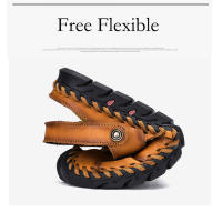 Sandalias de verano para hombre, sandalias romanas clásicas de cuero, zapatillas cómodas para exteriores, chanclas de goma para playa, sandalias de Trekking acuático para hombre - details 8