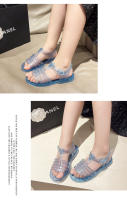 Zapatos de princesa de gelatina con suela blanda y punta abierta, zapatos de playa romanos huecos y transpirables - details 18