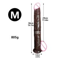 Leten-consolador largo negro de silicona suave, masturbadores vaginales, juguete erótico, Juguetes sexuales para mujeres, pareja y adultos - details 8