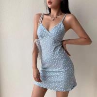 Vestido camisola con cuello en V y estampado retro Pure Desire europeo y americano para mujer - Vestido camisola floral nuevo de verano 2024, comercio exterior para mujer - details 0