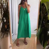 Vestido de verano para mujer, moda, color liso - details 3