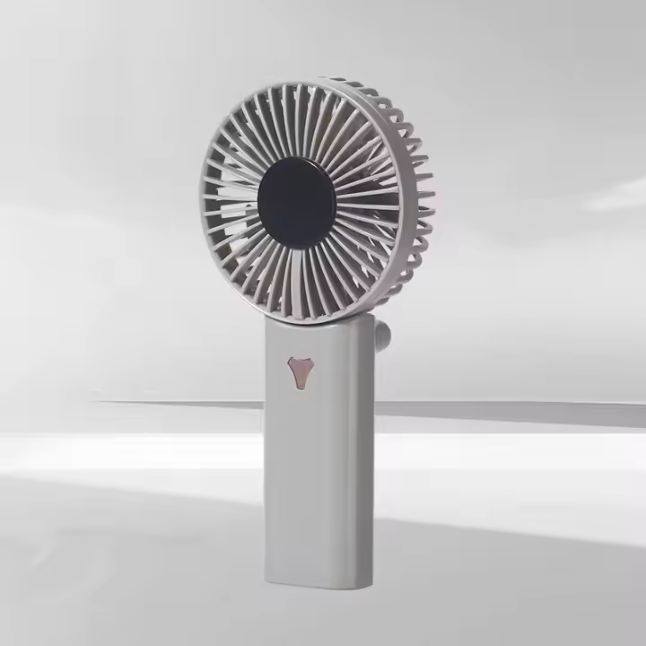 Mini ventilador de escritorio con pantalla digital - Ventilador portátil con carga USB para el hogar, la oficina, los viajes - Ventilador personal de viento fuerte con 10 configuraciones de velocidad - 1