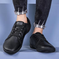Zapatos de punta ancha de cuero Artificial para hombres y mujeres, zapatos descalzos, caja de punta ancha minimalista, antideslizantes, ligeros - details 12