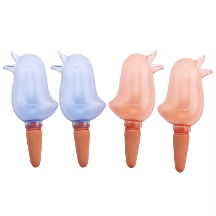 4 Uds. Bebedero transparente para plantas con forma de pájaro, dispositivos de autorriego transparentes, globos, bombillas de riego para plantas de interior, picos de riego para plantas - 1