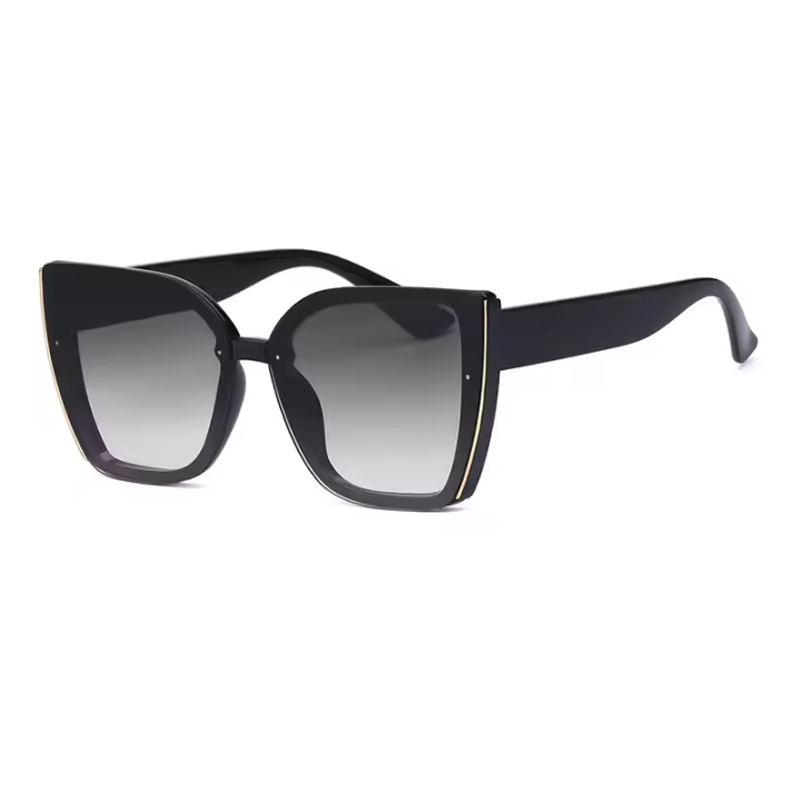 Gafas de sol con montura grande para mujer, lentes de sol populares de ojo de gato, a la moda, coreanas - 1