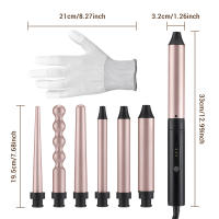 Rodillo para rizar el cabello multifuncional 6 en 1 con barril giratorio herramienta para estilizar el cabello - details 8