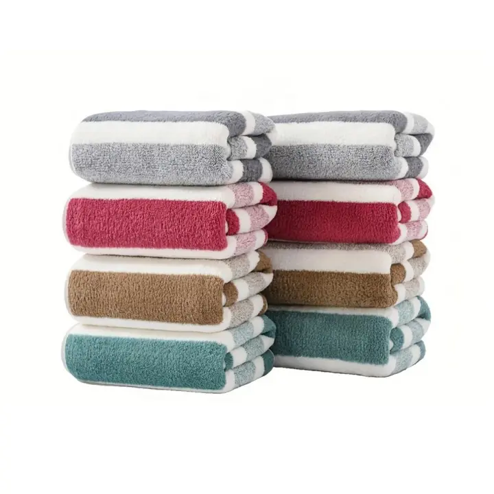 Juego de Toallas de baño de 8 piezas, suaves y absorbentes , vellón coral, Secado rápido, Hotel, SPA y baño - 1