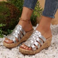 zapatos de zapatilla de tacón de cuña de verano para mujer - details 0