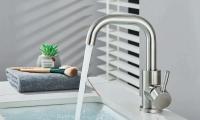Grifo de lavabo de acero inoxidable 304, mezclador de lavado en frío y caliente, grúa con rotación de 360 ​​grados, grifos de fregadero, grifo de Palanca única para Baño - details 6