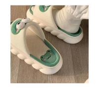 Suaves Zapatillas de Lino para Mujer Suela Gruesa, Antideslizantes, Dibujo de Rana para Todas las Estaciones - details 9