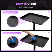Bandeja de aluminio con ruedas para salón de belleza, carro con altura ajustable para tatuajes, SPA, 70-110CM - details 2