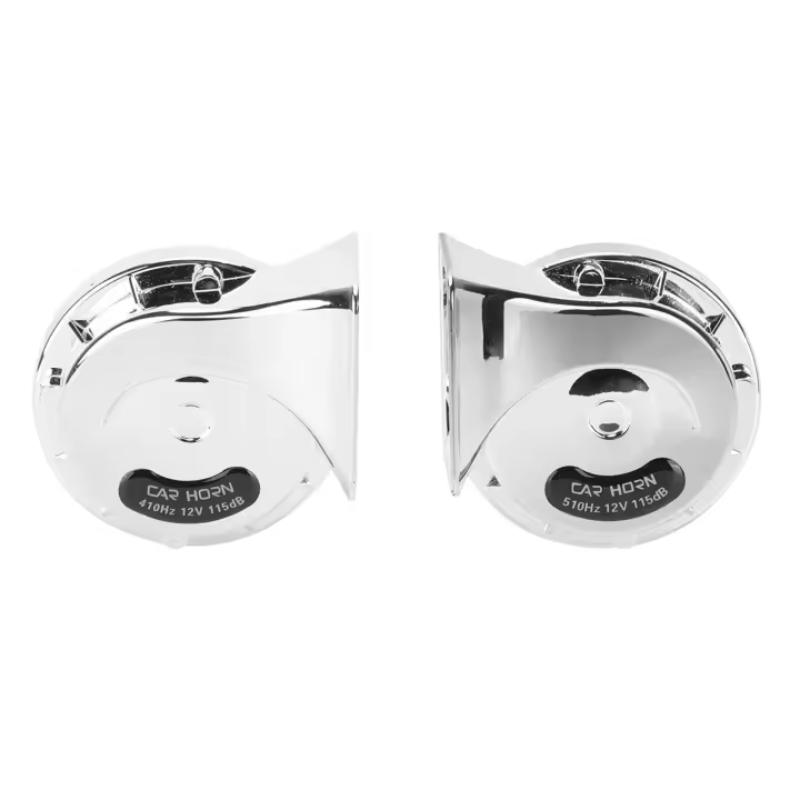 2 uds bocina de coche 510Hz 115Db plata Universal para todos los camiones de 12V RV motocicletas UTV ATV - 1