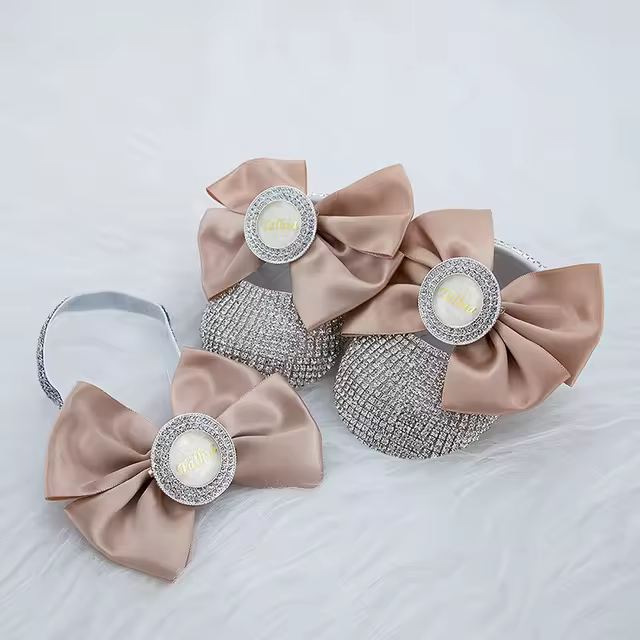 MIYOCAR-zapatos personalizados con cualquier texto para bebé, calzado de bebé recién nacido, ostentoso, rosa, regalo, SP3 - 1