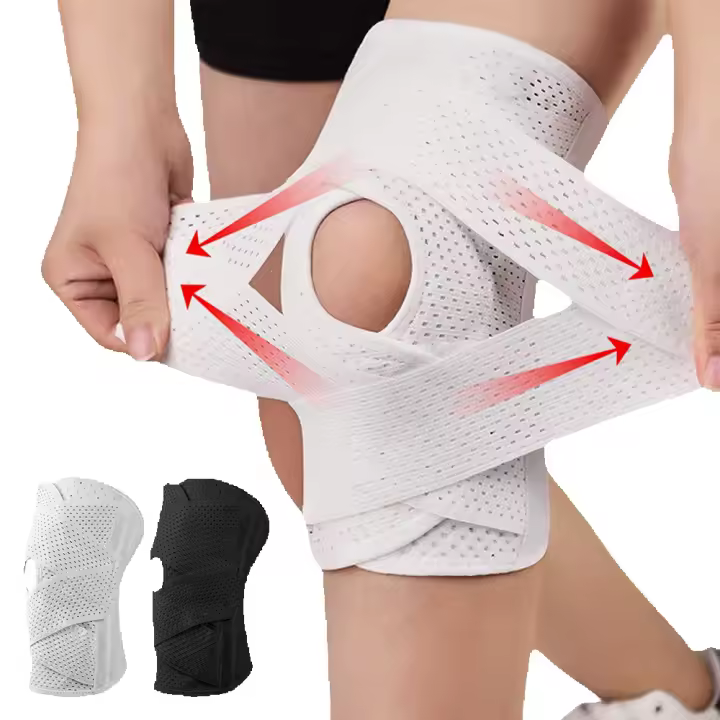 1Pcs Adjustable Knee Support Bra with Patella Gel Pad Men Women Meniscus Tear Knee Pain ACL MCL Injury Recovery,Workout,Sports - 1