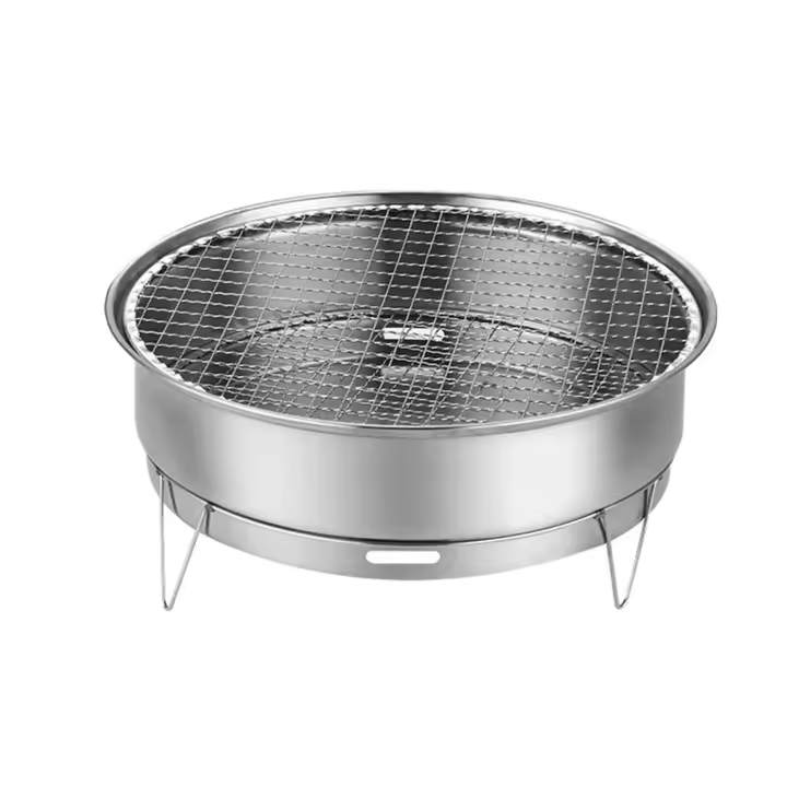 Estufa de carbón de acero inoxidable de estilo coreano para exteriores, cocina doméstica, jardín, parrilla para acampar, bandeja para hornear de carbono - 1