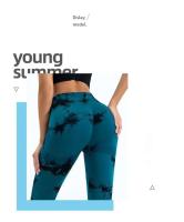 Body de entrenamiento para mujer, yoga reforzado para gimnasio, pantalones sin costuras de cintura alta, monos de punto teñidos a la moda - details 3